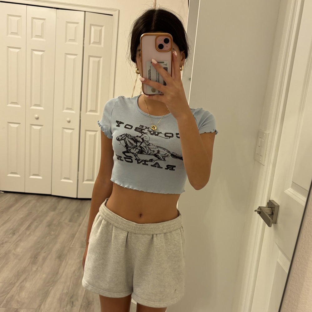 H&M Blue Cowboy Graphic Tee